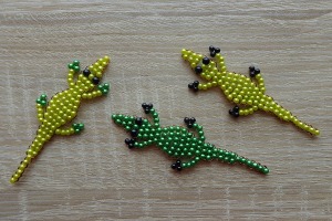 Kis krokodilok 3 mm-es gyöngyökből